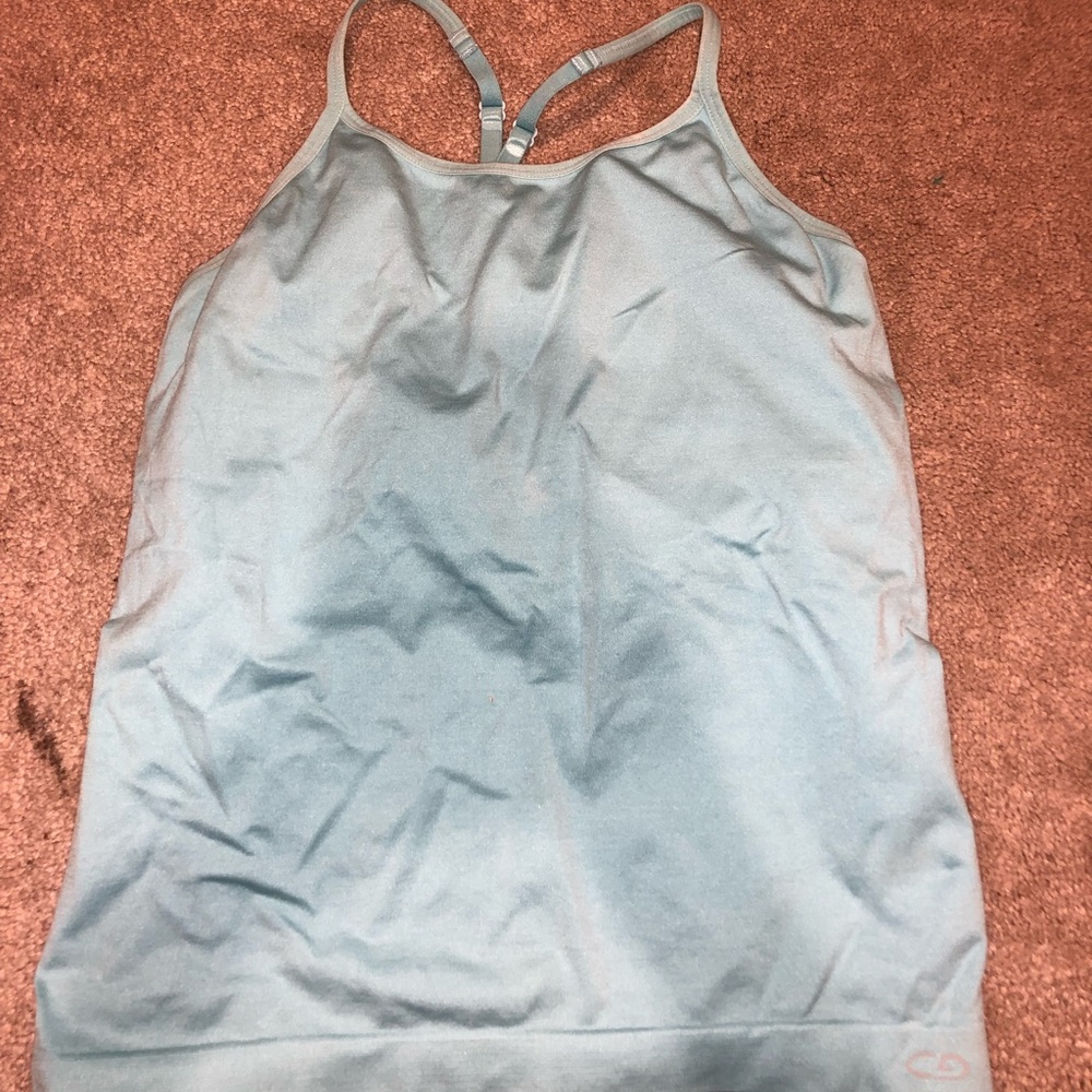 Light blue sports tank top